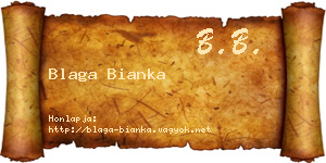 Blaga Bianka névjegykártya